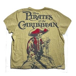Disney Pirates of the Caribbean Tee - Yellow with Red & Black Graphic